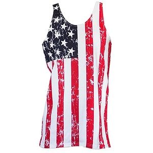 Calhoun Patriotic Stars and Stripes Unisex Tank